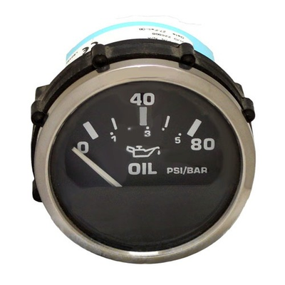 #ad Faria Boat Oil Pressure Gauge GP2487A 2 Inch Euro Silver Black $16.12