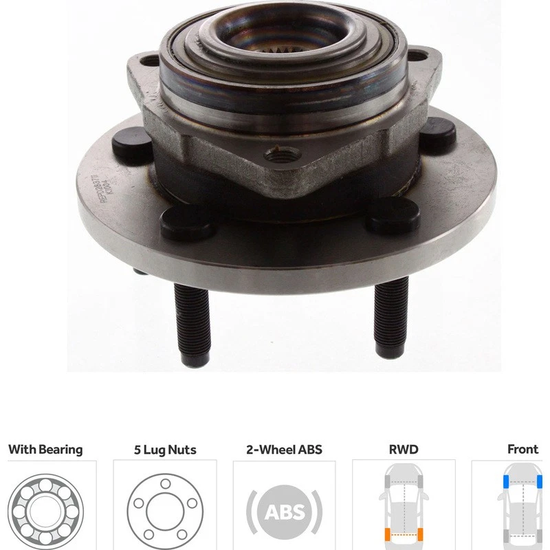 Wheel Hub For 2005-2010 Dodge Dakota Mitsubishi Raider Foto 2 de 4