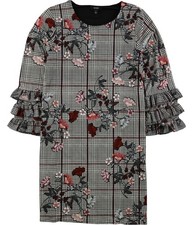 Alfani Womens Tiered-Sleeve Shift A-line Dress, floralpwrplay, 14