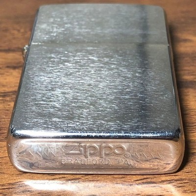 Zippo 1982 Chrome Satin Finish Metal Lighter Flat Silver USA