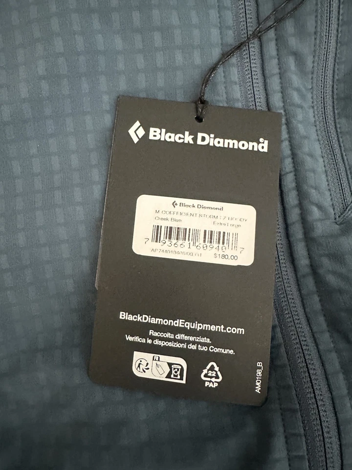 Sudadera con capucha Black Diamond Coefficient Storm Lt XL Creek Blue Foto 2 de 4