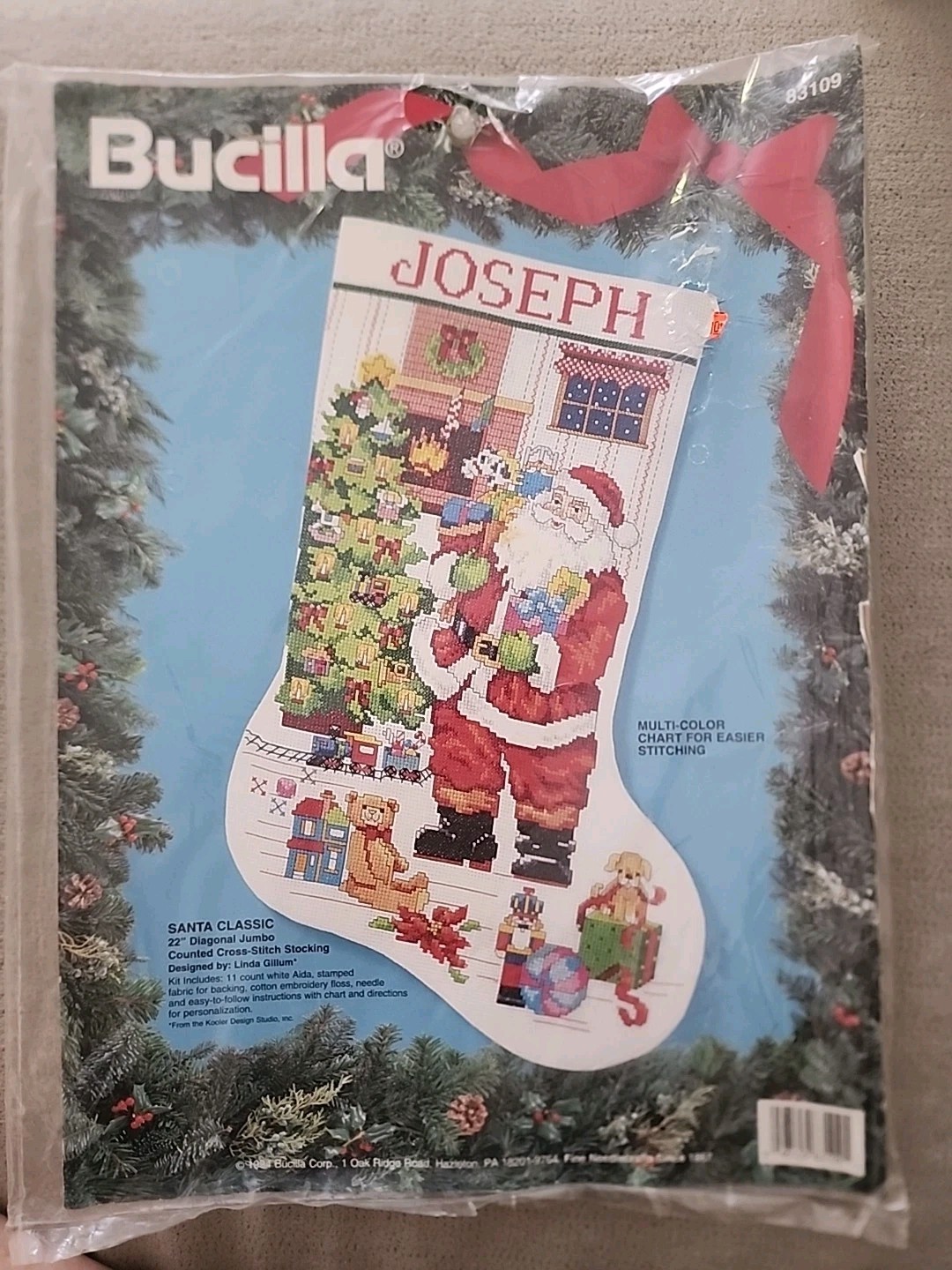 22"  Christmas Stocking Kit #83109 Nip