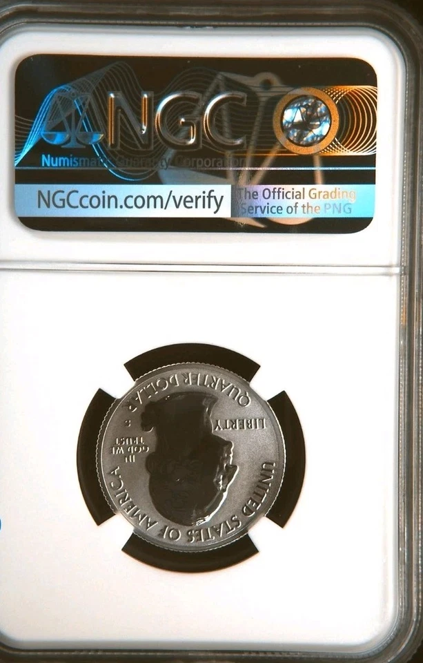 2018 S MS70 Silver Voyageurs-First Day Silver Reverse Proof 25C Quarter - Image 2 of 3