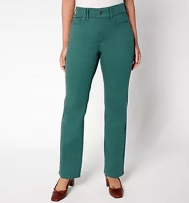 NYDJ Marilyn Tall Straight Leg Jean W/ Cool Embrace-Pine Forest- 12 Tall - $139