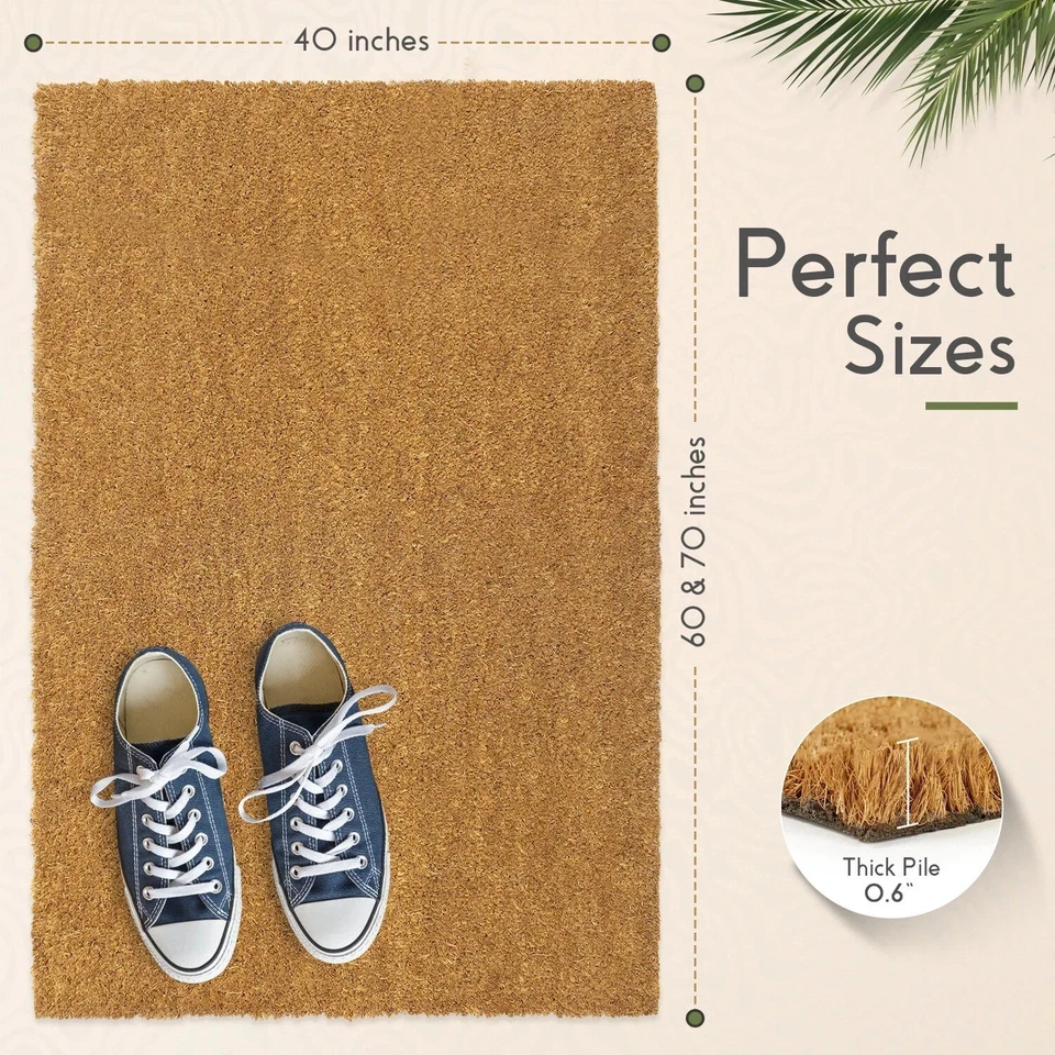Heavy Duty Entrance Door Matting - Indoor / Outdoor Coconut Coir - Cut To Size - Image 2 of 4