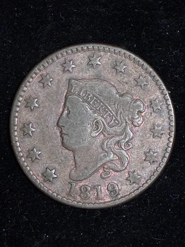 Photo of a 1819-P Large Cent from an eBay listing that sold on Jul 17, 2026