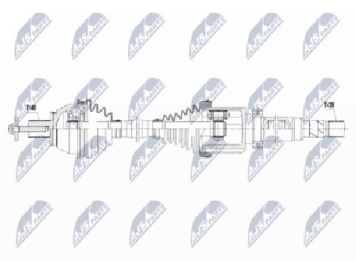 Original NTY Drive Shaft NPW-FR-094 For Ford