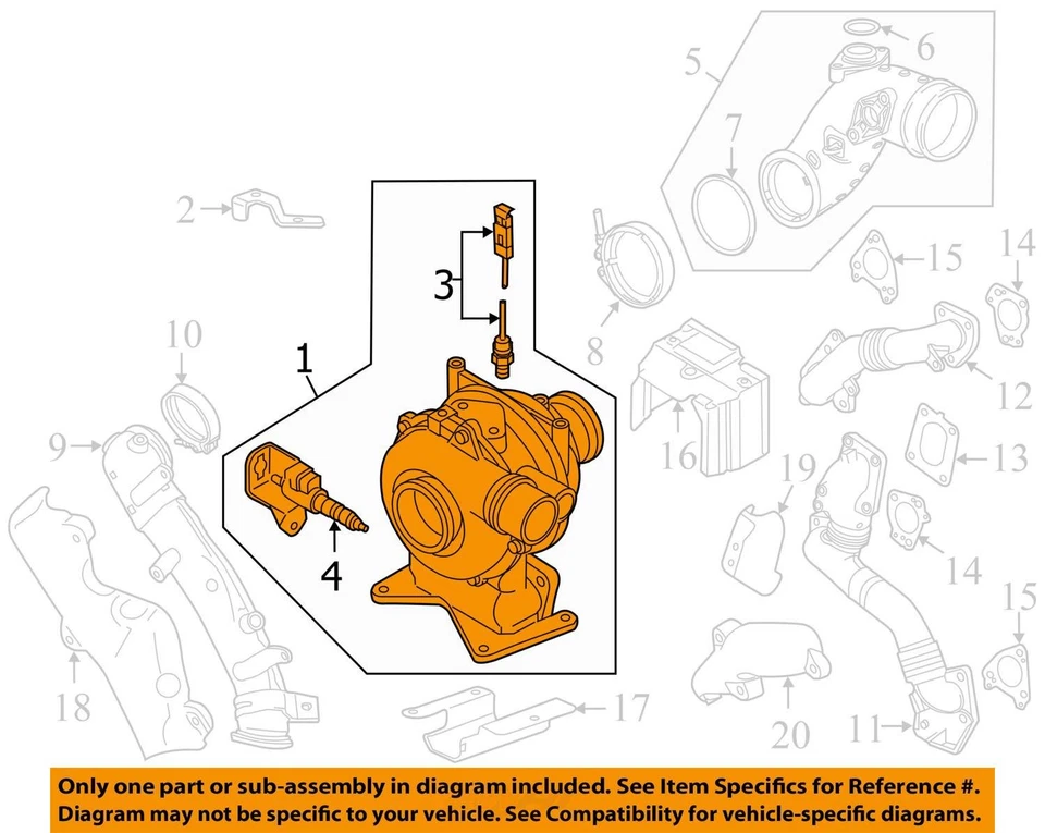 Turbo/Supercharger Fits 11-16 SIERRA 2500 PICKUP 627806 - Image 3 of 4