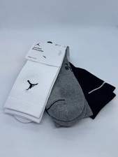 JORDAN EVERYDAY DRI- FIT CREW SOCKS 3 PAIRS PACK DX9632 SIZE MEN L 8-12 