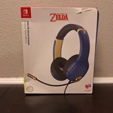 PDP Airlite Wired Headset for Nintendo Switch Zelda Hyrule Blue Read Description