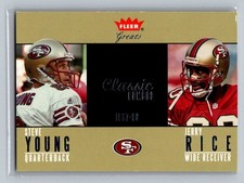 2004 Fleer Greats Classic Combos #7CC Steve Young & Jerry Rice HOF /1995 49ers