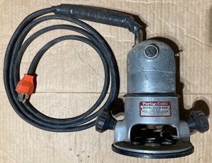 Vintage Porter Cable Router Motor No. 1100 & Base No. 100-B (UNTESTED)