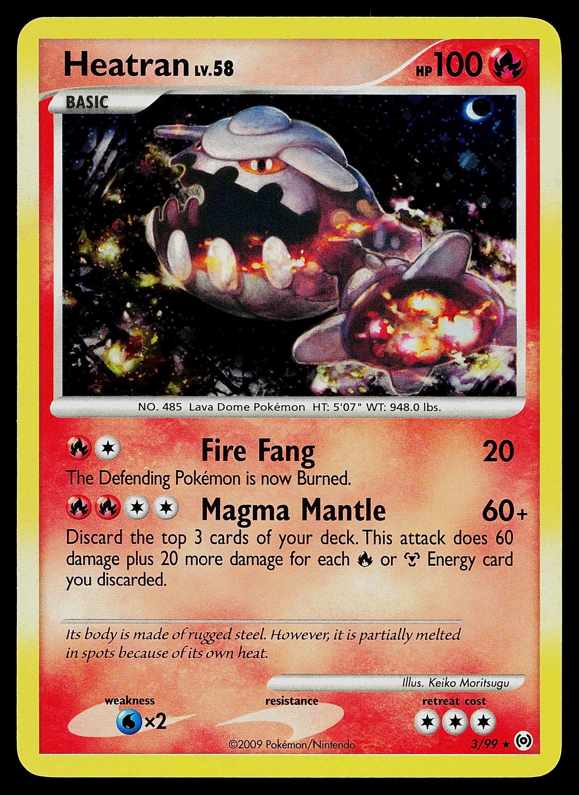 Pokemon Card - Heatran Arceus 3/99 Holo Rare