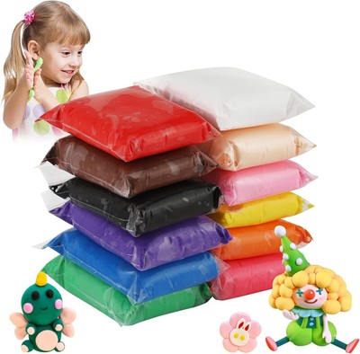 Modeling Clay Kit - 12 Colors Air Dry Ultra Light Clay, Magic 12 Color 