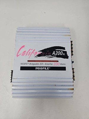 Profile California A200XL 2-Channel 200 Watt Car Audio Amp Amplifier Untested 