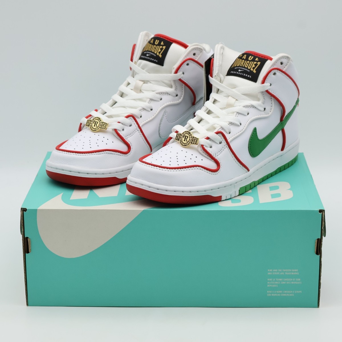 CT6680-100 Paul Rodriguez Nike SB Dunk High Mexican Boxing White