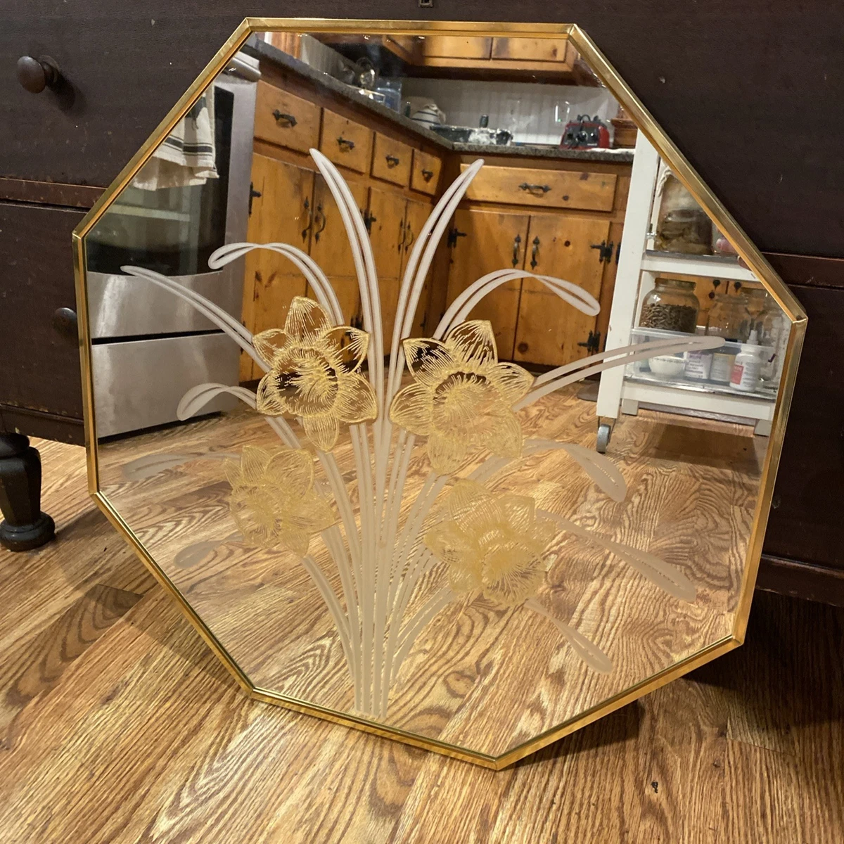 木製アンティーク姿見オクタゴン Vintage Octagonal Mirror - Etsy