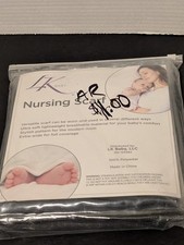2pk LK Baby Infinity Nursing Scarf Breastfeeding Cover Ultra Soft Gray/Navy
