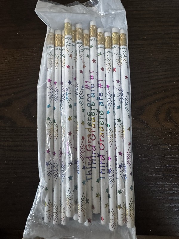 Third Graders Are #1, 12new glittering Pencils, never used or opened