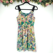 Madewell Broadway & Broome Violetta Silk Floral Watercolor Dress Size 0