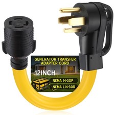 4 Prong 30 Amp Dryer Adapter Cord Compatible with NEMA 14-30P to L14-30R, 4 P...