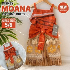 Disney Moana Costume Girls Size 5/6 Dress Outfit NEW Halloween Princess