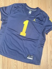 Women  s Nike Jordan Brand Michigan Wolverines 1 football jersey