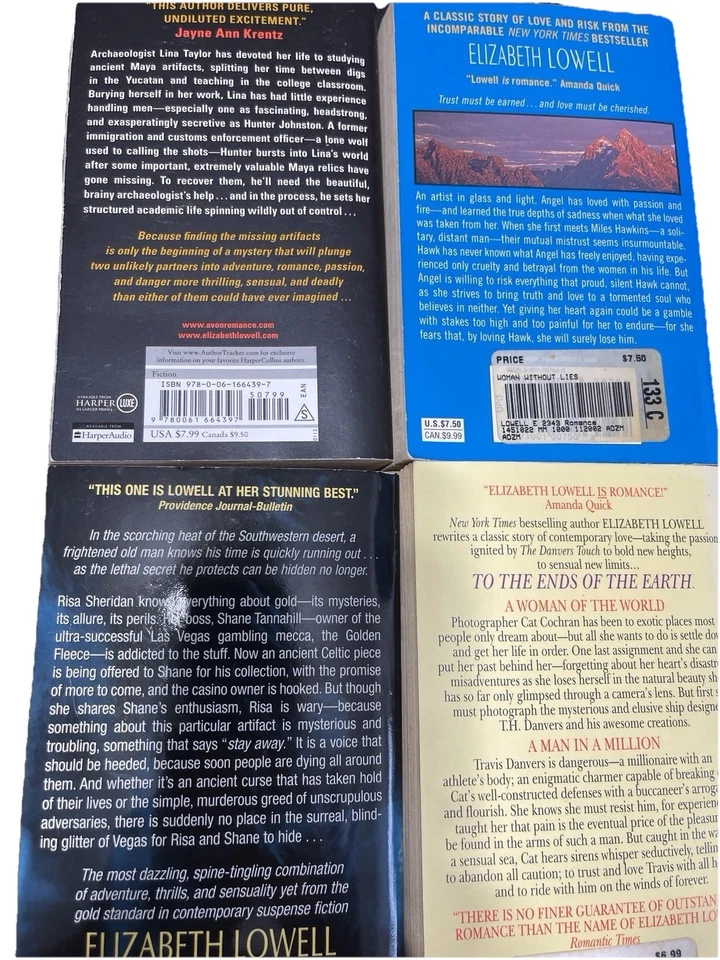 Lot of 8 Elizabeth Lowell, Thrillers / Suspense, Romance Paperback Novels Foto 4 de 4