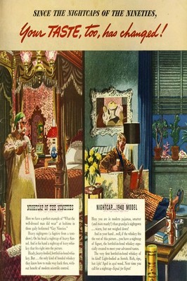 Nightcaps of the Nineties   - 24x36  - Mid-century Modern Decor