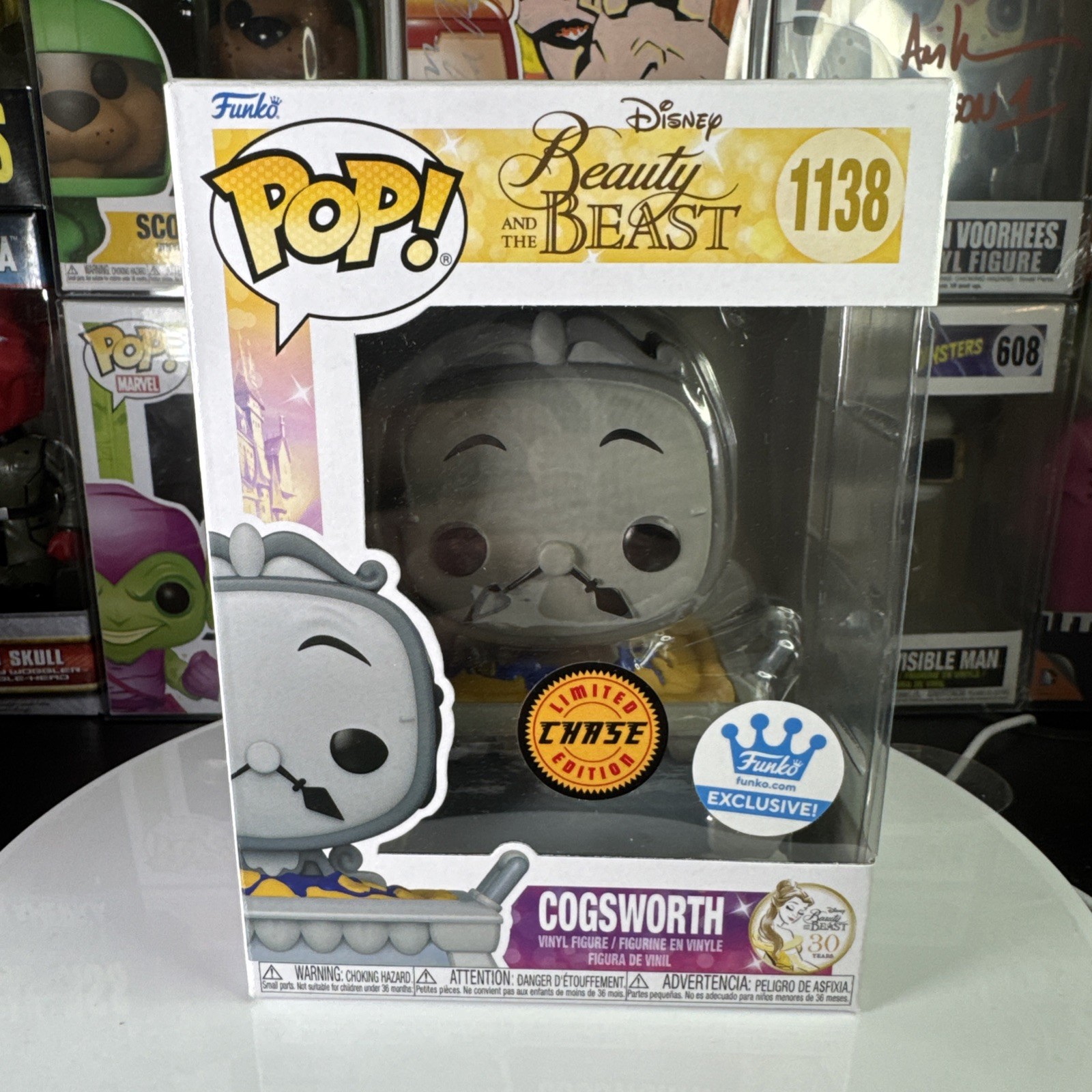 En Oferta Funko Pop! Vinilo: Disney - Cogsworth Chase - Funko Web Exclusivo #1138