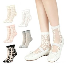 Ruffle Crew Socks Women Frilly Girly Scalloped Lettuce Casual Cute Footwear