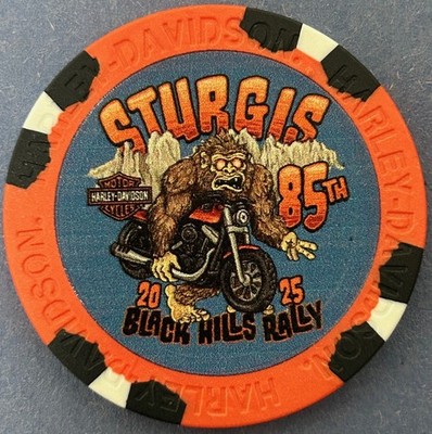 Harley Davidson 85th Anniversary Black Hills Rally  Custer Poker Chip Pop Up