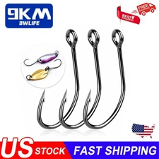 100Pcs Siwash Hooks Lightweight Replacement Hooks for Spinner Bait Trolling Bait