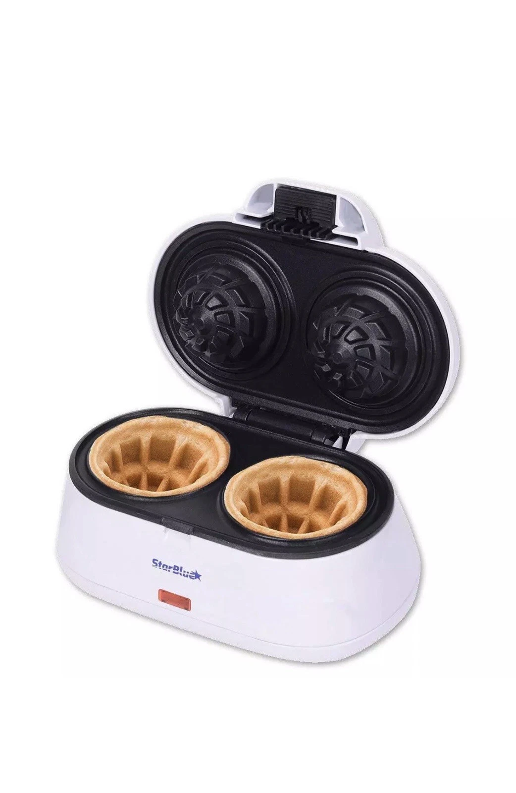 Double Waffle Bowl Maker By White Make Bowl Shapes Belgian Waffles In Minutes |