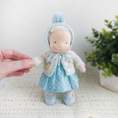 MADE TO ORDER Waldorf baby doll 7 inch (18 cm) tall. 