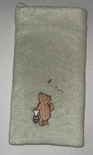 DISNEY CLASSIC POOH PIGLET SAGE GREEN BABY BLANKET D5