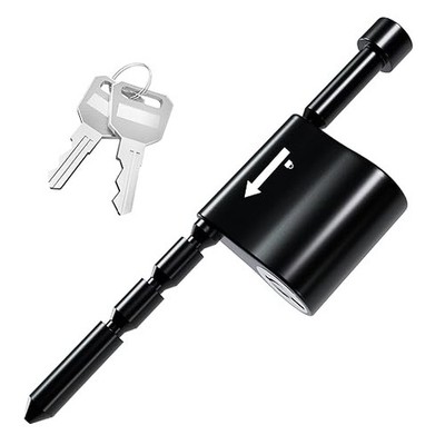 Trailer Tongue Coupler Lock Adjustable Tongue Pin 1/4'' Diameter, Fits Black