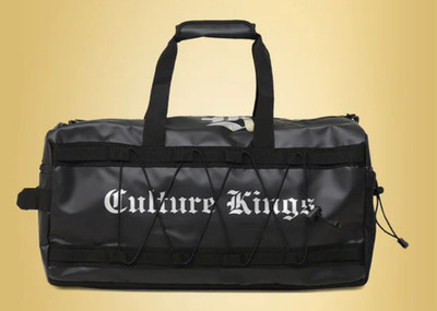 Culture Kings Black Duffel Bag - Streetwear Gym/Travel Shoulder Bag