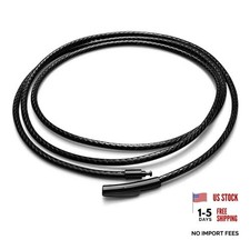 2MM 3MM Waterproof Braided Leather Necklace Cord for Men Women Waterproof