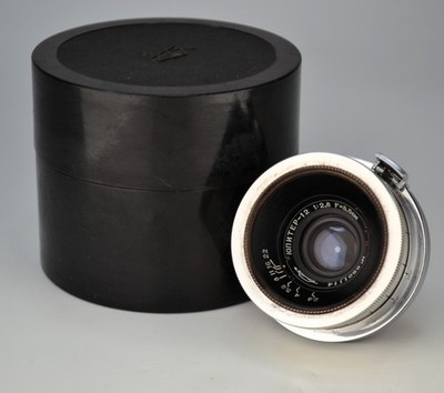 SERVICED! EARLY 1955 RED ''П'' USSR JUPITER-12 f2.8/35 LENS for KIEV RF CAMERA