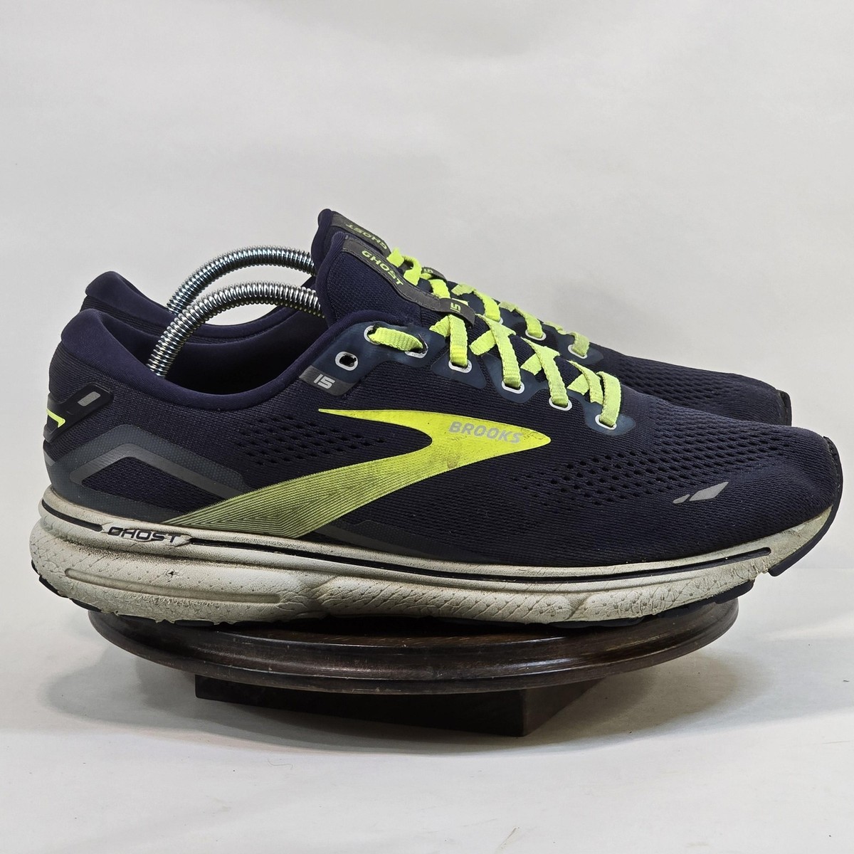 Brooks Ghost 15 Men’s Running Sneakers Blue Yellow Size 11.5 Brooks Ghost 15 - Light Blue - Black - Yellow – Fit2Run main image 2