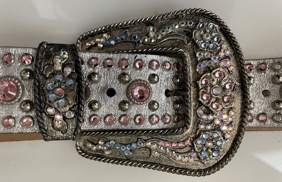 Leatherock Belt real fur & Swarovski crystals LEATHEROCK Gold Swarovski Crystal Embellished Leather Belt  main image 4