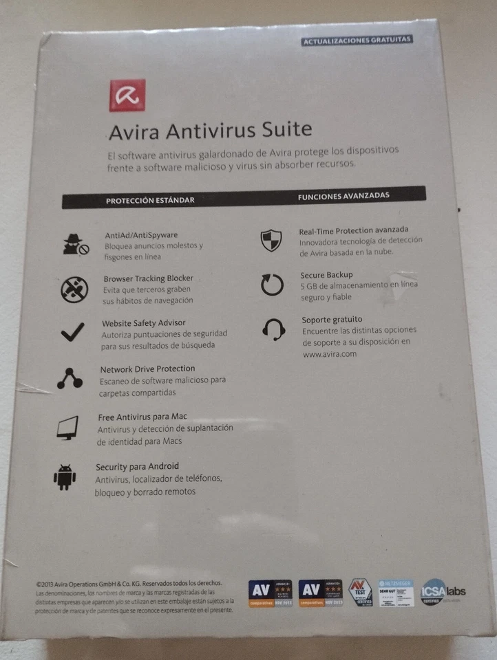 Avira Antivirus Suite 2013 Windows - 1 Benutzer+1 año - Bild 3 von 4