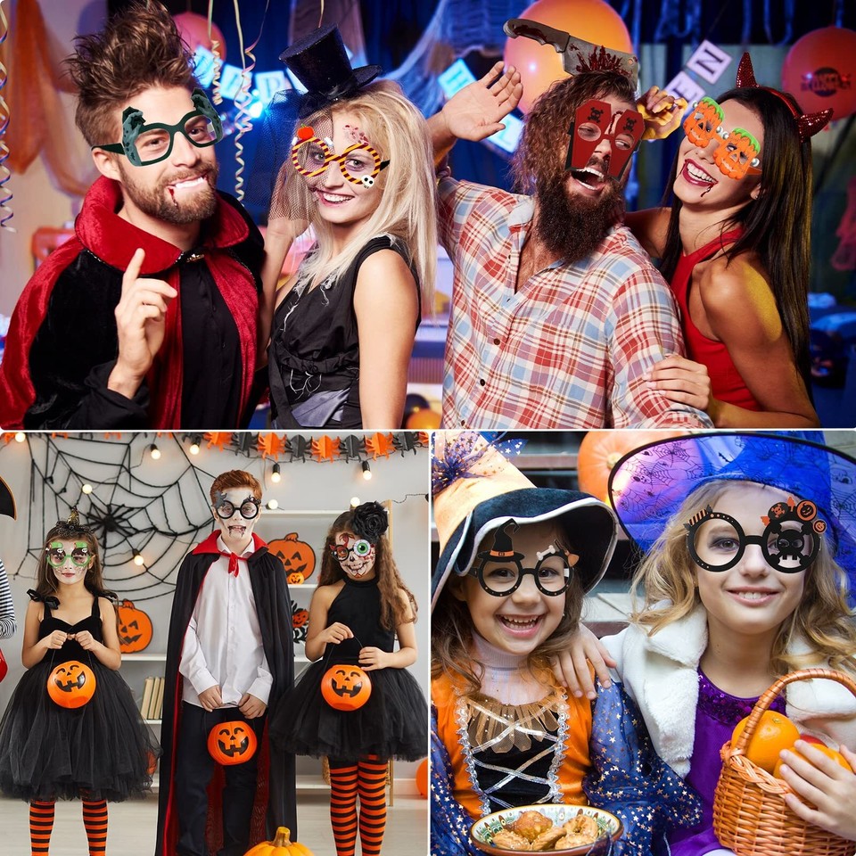 24 Pack Halloween Glasses Novelty Halloween Party Eyeglasses Funny