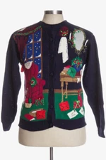Blue Ugly Christmas Cardigan 36455