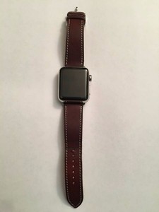 apple watch hermès stainless steel case with fauve barenia leather single tour deployment buckle