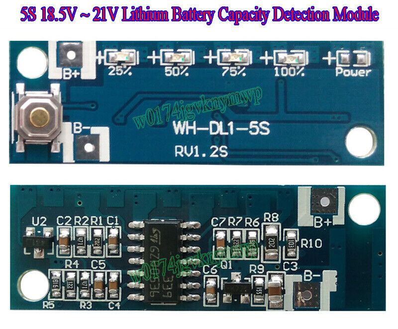 Voltage LED Indicator Capacity Display For 5S 18.5V-21V Li-ion Li-Po Battery