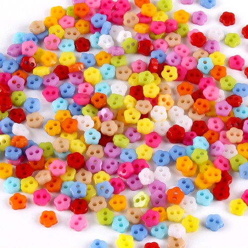 100x DIY 6mm Mini Buttons 2 Holes Doll Baby Garment Sewing Accessories Handcraft - Picture 11 of 22