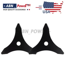 2Pcs 10in 3Teeth Steel Brush Cutter Trimmer Replace Blades Head Weed Eater Blade