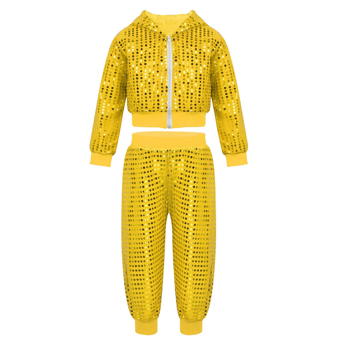 VETEMENTS Costume jazz hip hop ragazzo ragazza abito danza di strada paillettes lucide set abbigliamento